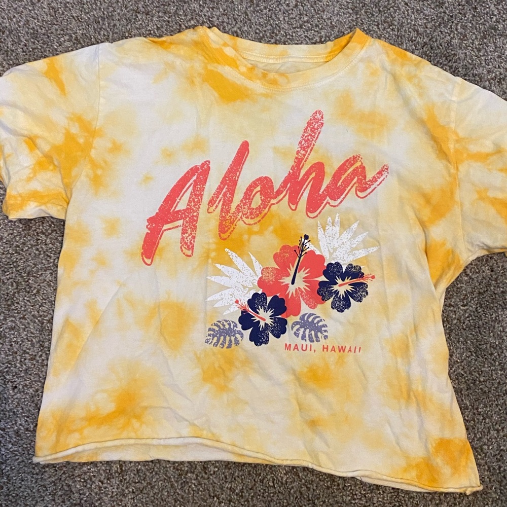Yellow Tie Dye Aloha shirt (Target) (M)